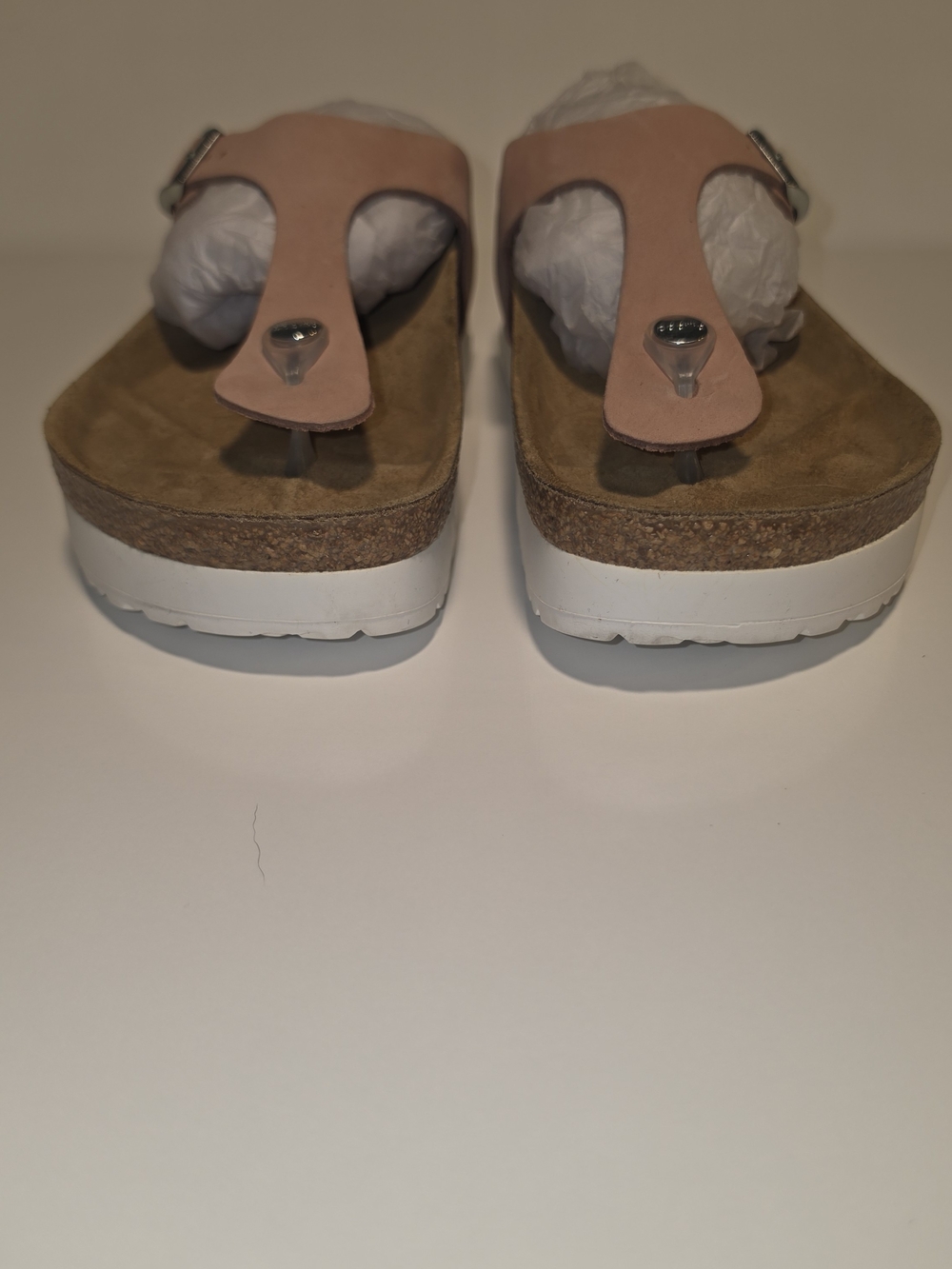 Papillio Birkenstock Gizeh Platform Sandals Blush Pink Size 38 - Picture 9 of 16